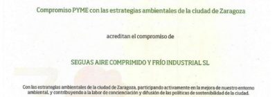 Entrega de diplomas Compromiso Zaragoza Pyme Ambiental