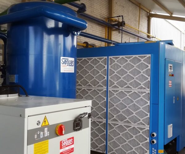 Insalacion de aire comprimido industrial