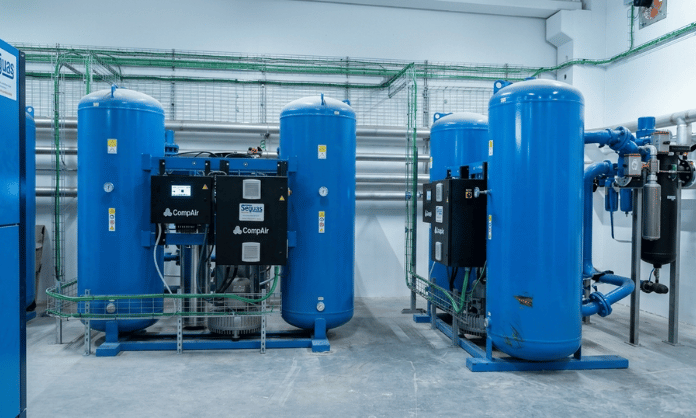Sistema de aire comprimido industrial de alta eficiencia para planta de producción